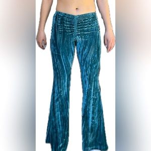Urban Outfitters Turqoise Flared Low Rise Pants